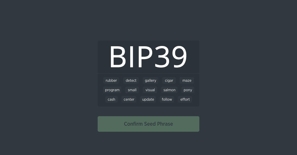bip39 mnemonic code